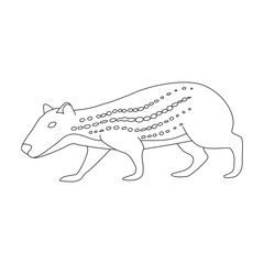 Rat vector icon.Outline vector icon isolated on white background rat.