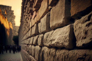 The Western Wall: Jerusalem, Israel, Travel photography. AI-Generated
