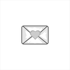 mail icon on white
