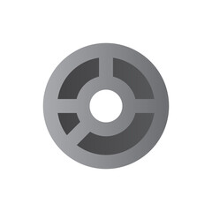 pie chart two tone gradient icon