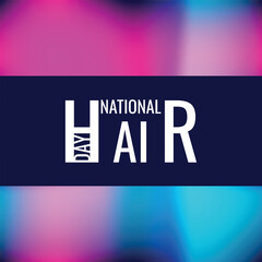 National Hair Day. Geometric design suitable for greeting card poster and banner
