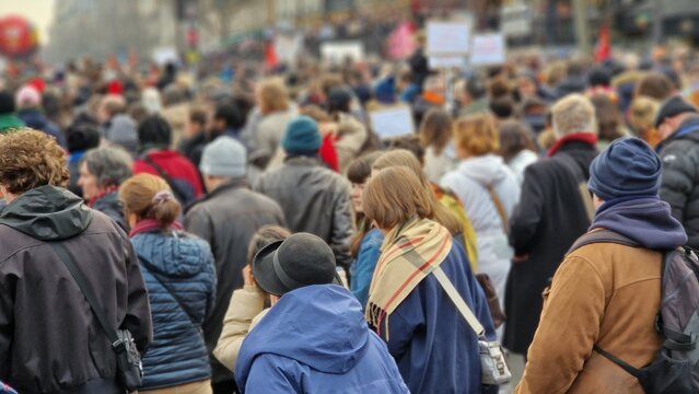 Manifestation gr&egrave;ve contre la r&eacute;forme des retraites &agrave; Paris