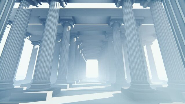 White temple with columns