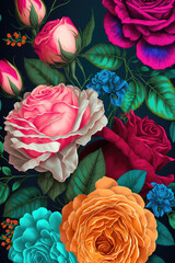 roses background