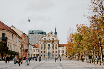 Streets and buildings in ljubljana slovenia slovenija lifestyle 