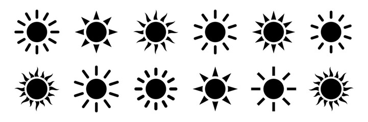 Sun icons set