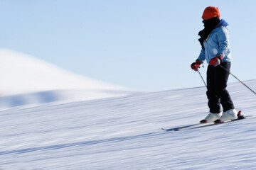 Fototapeta na wymiar skier on the slope