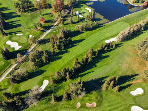 aerial view of the golf course