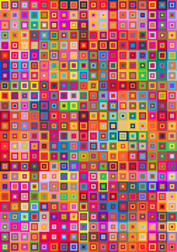 Colorful square shapes mosaic background illustration.