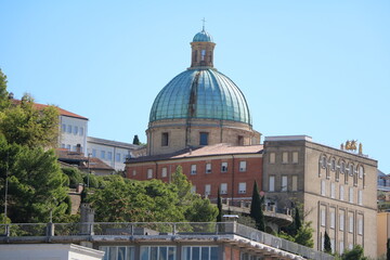 Dome of the Chiesa dei SS. Pellegrino e Teresa in Ancona, Italy