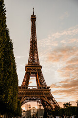 Eiffel Tower in paris france europe in sunset