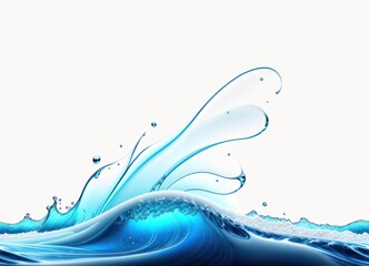horizontal seamless water wave background