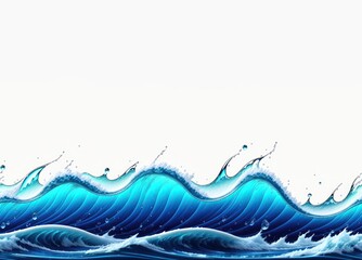 Fototapeta na wymiar horizontal seamless water wave background