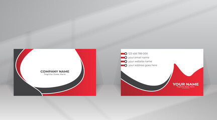 Visiting Card, Business Card or Contact Card Design Template