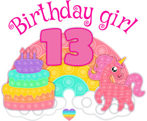 Birthday Girl Pop It