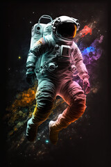 Fototapeta premium Astronaut in space Generative AI 