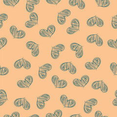 Vector pattern with hearts. Valentine's Day.High quality vector image.