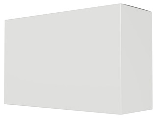 Realistic 3D White Box Packaging Mock Up Template.3D Rendering