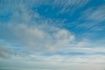 Fototapeta premium blue sky and white clouds close up