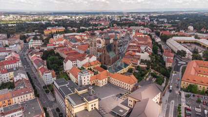 Fototapeta premium Hradec Kralove old town from above