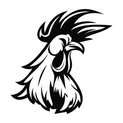 Rooster logo symbol design illustration. Clean modern logo mark design template. Illustration for personal or commercial business branding.