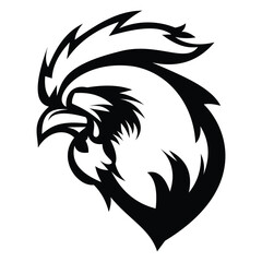 Rooster logo symbol design illustration. Clean modern logo mark design template. Illustration for personal or commercial business branding.