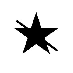 Obraz premium black and white star