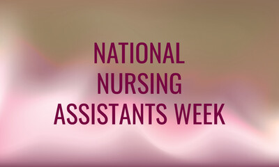 National Nursing assistants week is observed every year in June. Geometric design suitable for greeting card poster and banner