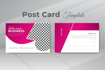 Modern Business Post Card, Invitation Card Design Template