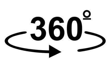 vector illustration  of concept icon 360 degree view
