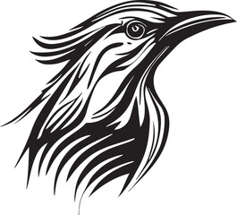 Vector logo with an animal, heraldry, lines, black and white, no background, on a white background, emblem, isolated, branding, sign