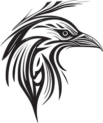 Fototapeta premium Vector logo with an animal, heraldry, lines, black and white, no background, on a white background, emblem, isolated, branding, sign