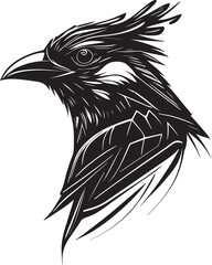 Vector logo with an animal, heraldry, lines, black and white, no background, on a white background, emblem, isolated, branding, sign