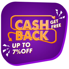 7% off money post promotion vector design template