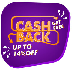 14% off money post promotion vector design template