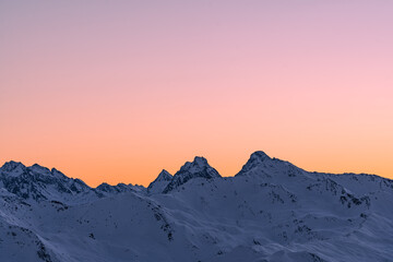 Sunrise in the mountains