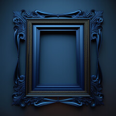 frame on blue