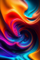 Fototapeta premium Colorful wrinkle oil paint splash wallpaper background