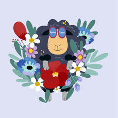 Spring Love with Sheep Flowers 