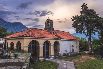 Cemetery of Savina Monastery in Herceg Novi city, Montenegro