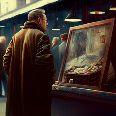 Person and the mirror