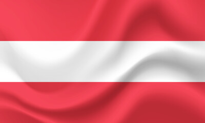 Vector Austria flag. Austrian flag. Flags of Austria. Austrian background, banner. Symbol of Austria