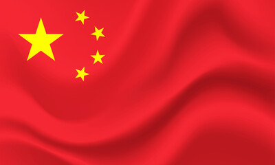 China flag. Flag of China. Chinese background, banner. Symbol, icon