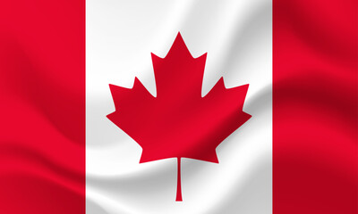 Fototapeta na wymiar Canada Vector Flag. Canadian banner. Сanada flag illustration. Official colors and proportion correctly. Symbol of Canada 