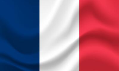 Obraz premium Vector France flag. Flag of France . Vector illustration. French background, banner. Symbol, icon