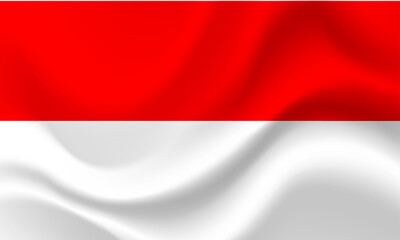 Indonesia vector flag. Flag of Indonesia. Official colours and proportion correctly. Indonesia background. Indonesia banner