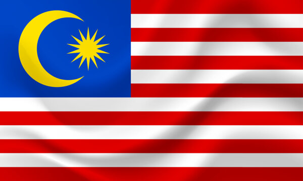 Malaysia Vector Flag. Malaysian banner. Flag illustration. Official colors and proportion correctly. Symbol of Malaysia 