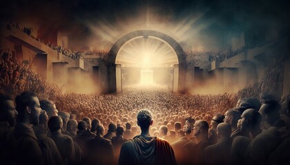 Revelation of Jesus Christ,  Jerusalem of the Bible. Generative AI