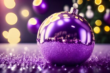 purple christmas ball - Generate AI
