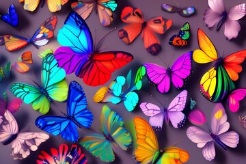 Fototapeta na wymiar butterfly background - Generate AI